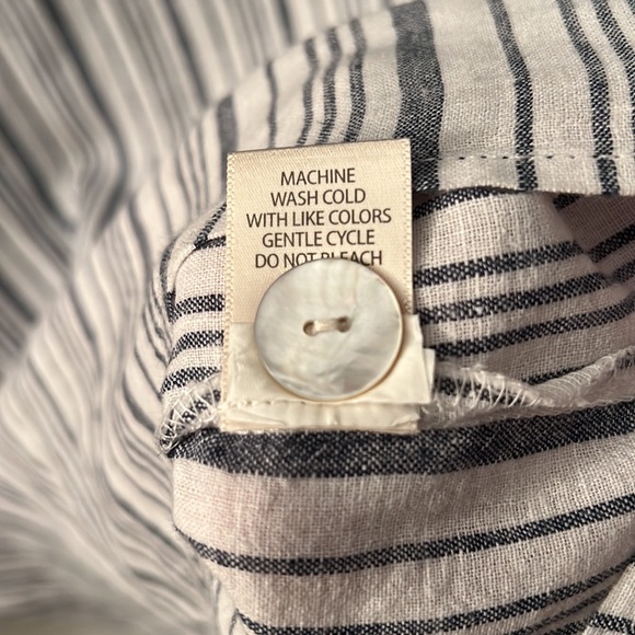 55%linen 45%rayon beautiful perfect condition blouse sleeveless - Picture 5 of 5